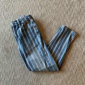 GAP Denim Blue and White Striped Jeans
